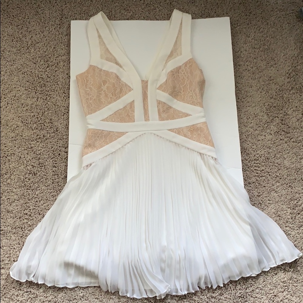 White BCBG formal dress